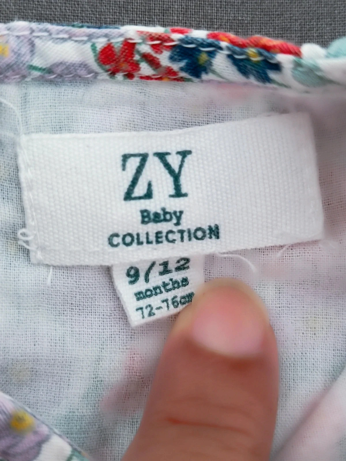Blue, red and lilac floral print dress/vestito/robe/jurk from Zippy 9-12 months – photo 7